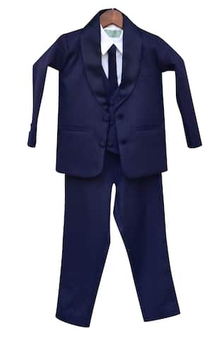 Lapel Collar Suit With Waistcoat Pant & Shirt 