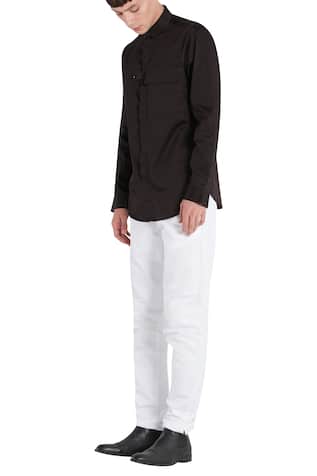 Shirt with concealed placket