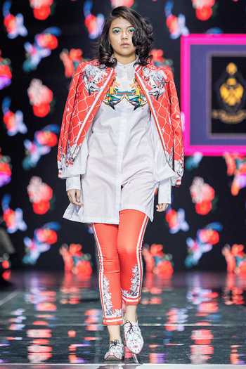 MR. Ajay Kumar Front Zipper Printed Jacket  