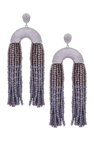 Bead string earrings