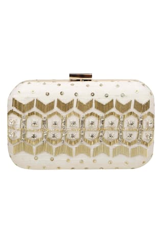 Sequin embroidered clutch
