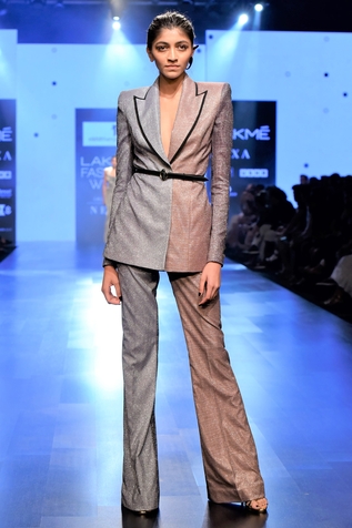 Nikhil Thampi Half & Half Blazer Pant Set