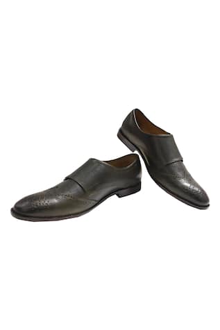 Textured double monk shoes 