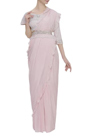 Pre-Draped Saree Set 