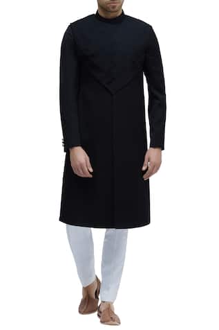 Pleated Sherwani With Trouser