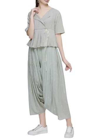 Urvashi Kaur Organic Cotton Cowl Draped Pants