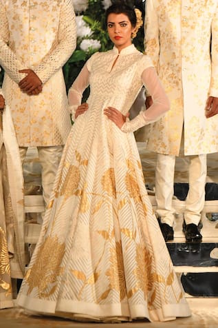 Embroidered anarkali gown