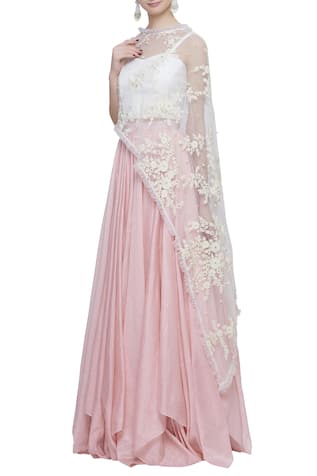 Flared Lehenga with Embroidered Top 