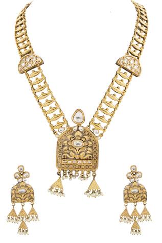 Kundan Gold Necklace Set 