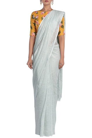 Pranay Baidya Chanderi Striped Saree