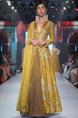 Joy Mitra Chanderi Silk Kurta Lehenga Set 