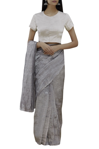 Anavila Linen Saree Blouse