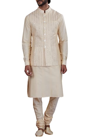 Chanderi Bundi Kurta Set 