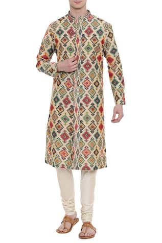 Chanderi Printed Kurta Set 