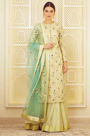 Chanderi Kurta Lehenga Set 