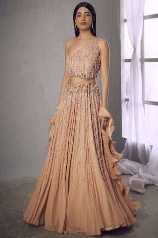 Shloka Khialani Embroidered Gown with Dupatta 