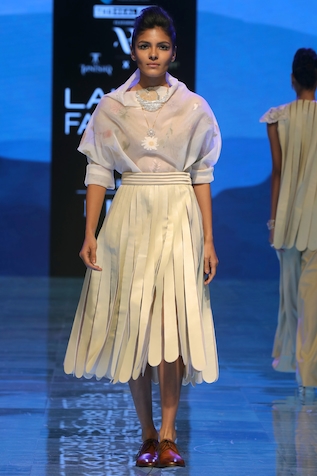 Archana Rao Embroidered Top with Skirt