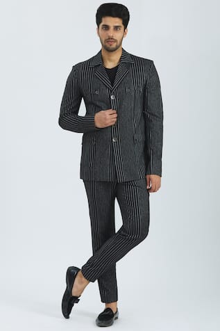 Striped Jacket with Pant