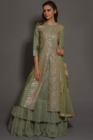 Vara by Vibha n Priti Silk Kurta Lehenga Set