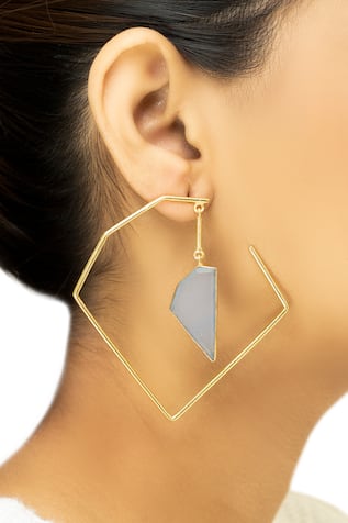 Stone Geometric Earrings