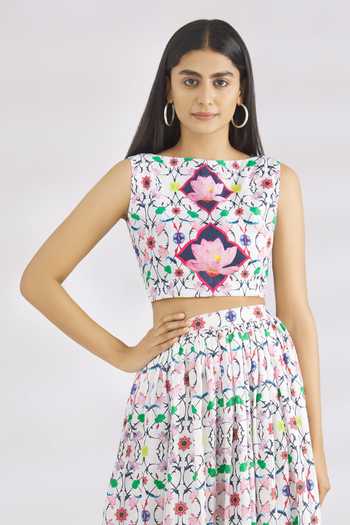 MR. Ajay Kumar Linen Crop Top 