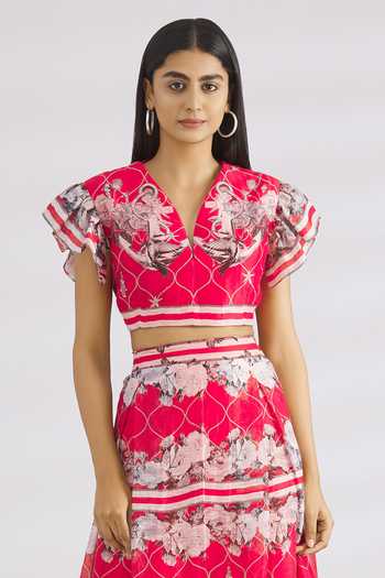 MR. Ajay Kumar Printed Crop Top 