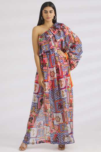 MR. Ajay Kumar Linen Silk Maxi Dress 