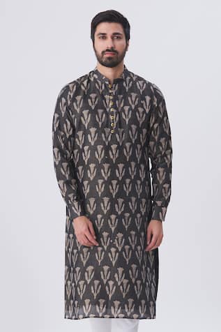 Silk Tie Dye Kurta 