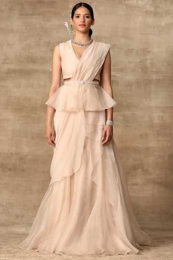 Ridhi Mehra Pre-Draped Saree with Blouse 