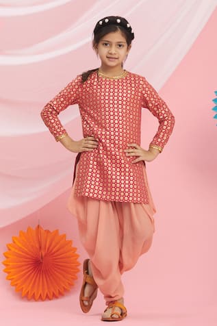 Printed Kurta & Dhoti Pant Set 