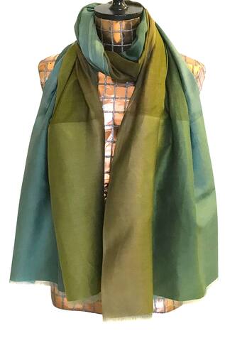 Colorblock Frayed Scarf 