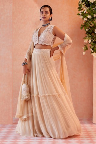Darleen Tiered Bridal Lehenga Set 