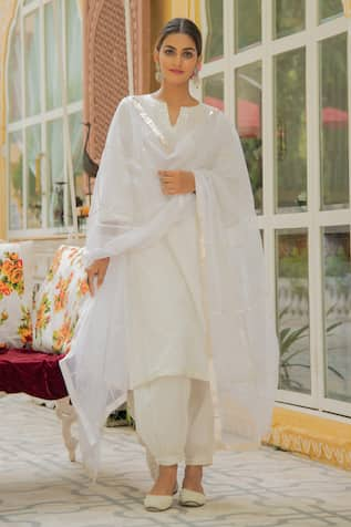 White sale kurta suit