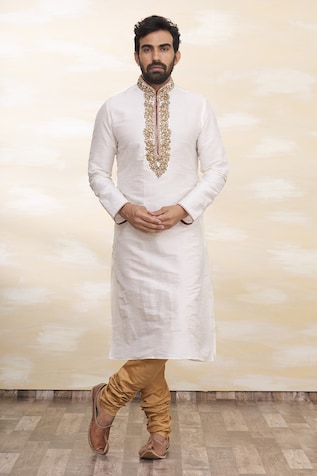 White,Black Colour Imported Fabric Mens Kurta Pajama Jacket.