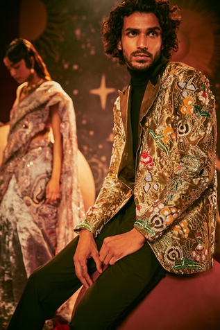 Aisha Rao Tissue Embellished Blazer