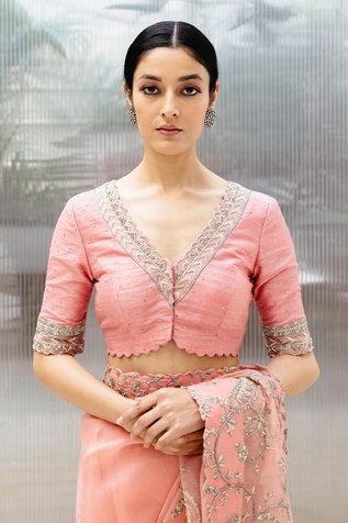 Mrunalini Rao Meena Zardozi Embroidered Blouse