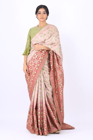 I Am Design Silk Ikat Saree 