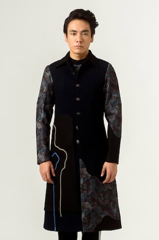 Agitation Panelled Trench Coat 