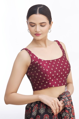 Nazaakat by Samara Singh Floral Woven Blouse