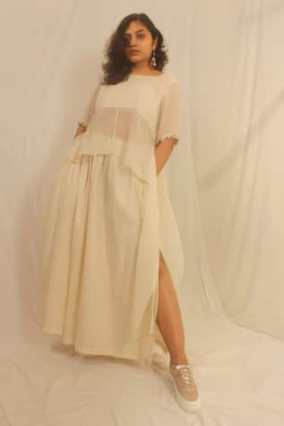 Shwetanga Asymmetric Peplum & Skirt Set 