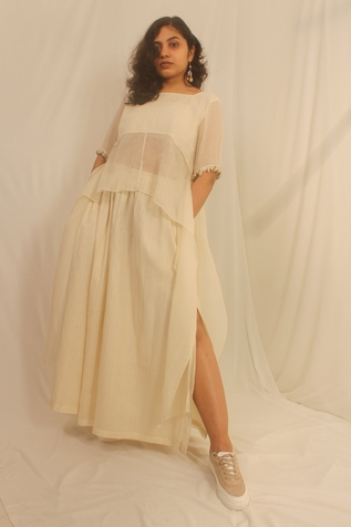Shwetanga Asymmetric Peplum & Skirt Set
