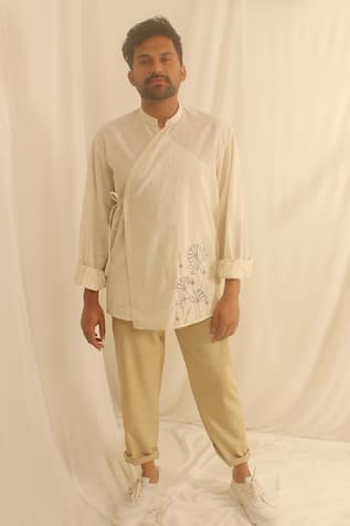 Shwetanga Cotton Angarkha Kurta 