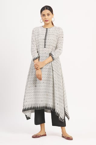 Chanderi Checkered Tunic 