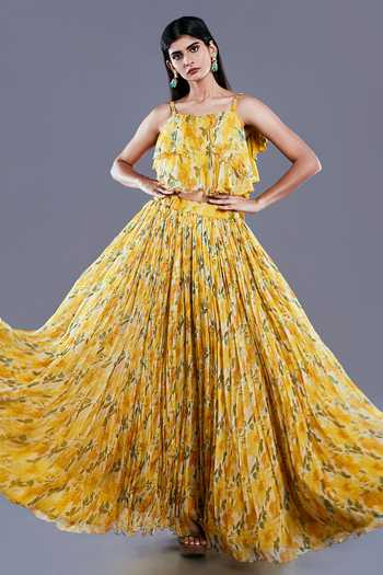 Divya Kanakia Floral Print Lehenga Set 
