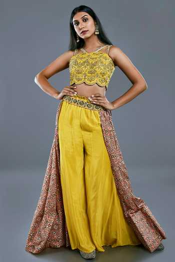 Divya Kanakia Embroidered Blouse & Palazzo Set 