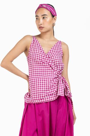 Handwoven Cotton Checkered Top 