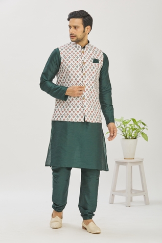 Arihant Rai Sinha Printed Bundi & Kurta Set