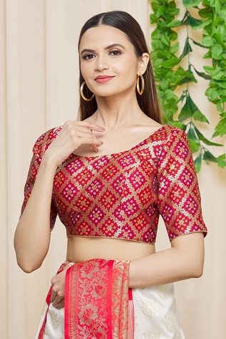 Samyukta Singhania Bandhani Motif Blouse