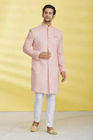 Aryavir Malhotra Embroidered Sherwani Set  