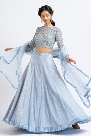 Sequin Work Lehenga Set 